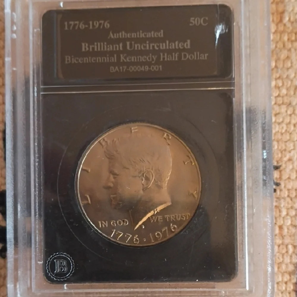 JFF Silver Half Dollar Brilliant Uncirculated authentic 1776